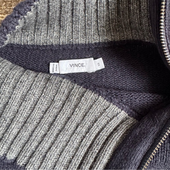 Vince Blue Turtleneck Sweater with Knitted Texture AS IS - Picture 4 of 7